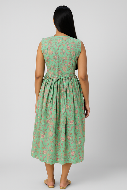 TUNIC PATTERN - PISTA GREEN - 201F