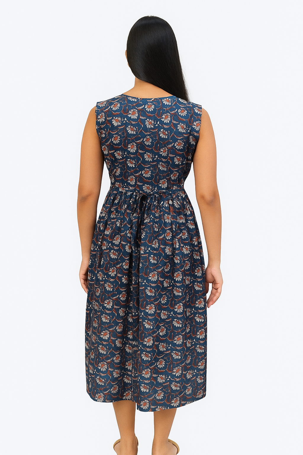 TUNIC PATTERN - KALAMKARI NAVY BLUE