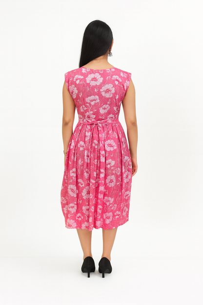 TUNIC PATTERN - LILY PRINT - PINK 201F