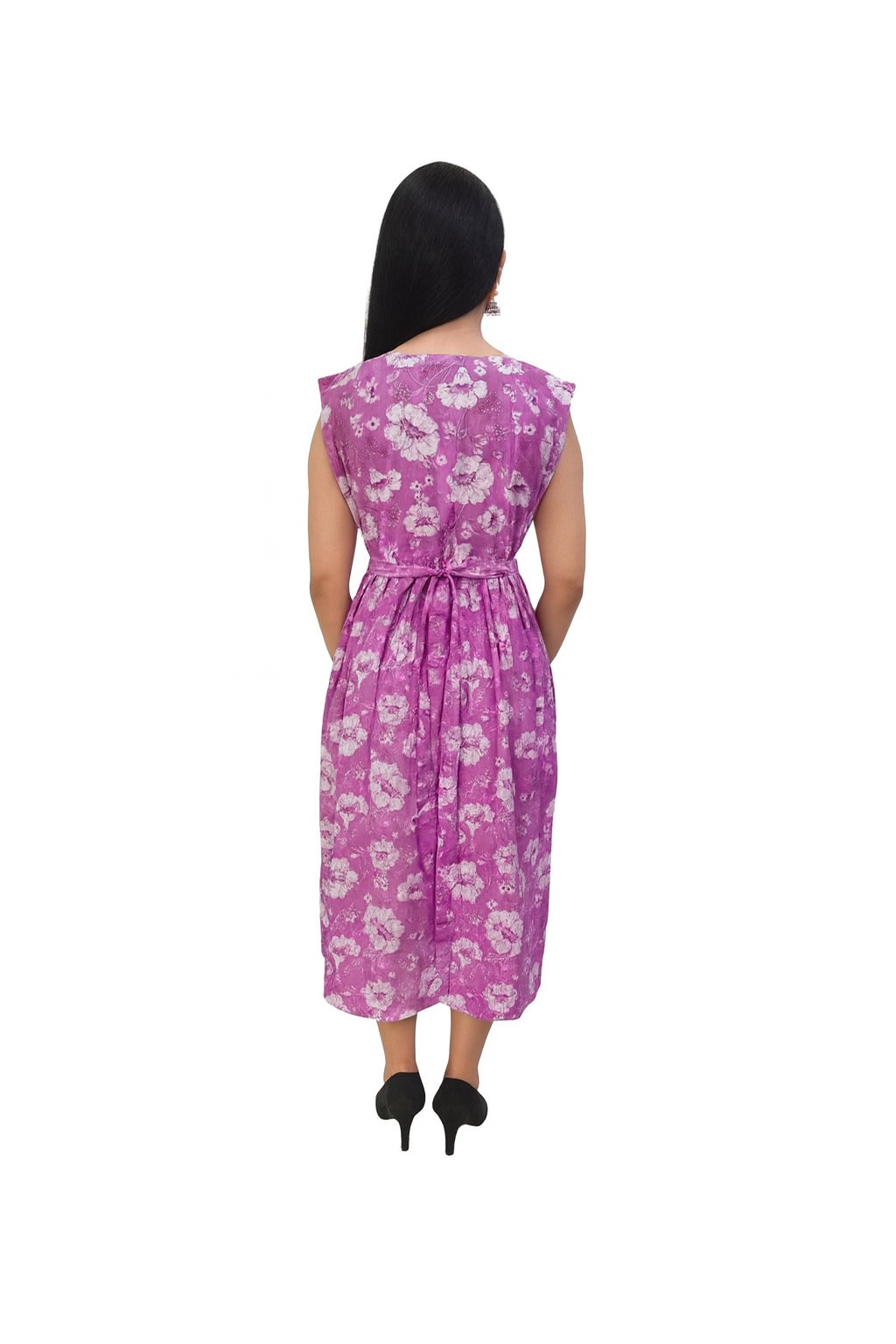 TUNIC PATTERN LILY PRINT - VOILET - 201F