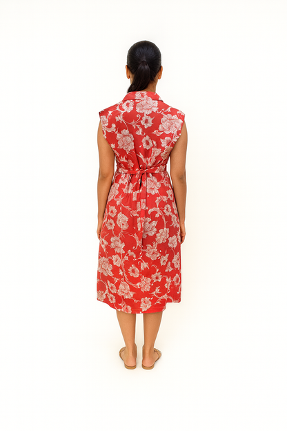 TUNIC COLLAR PATTERN - LILY - CRIMSON 201Fa