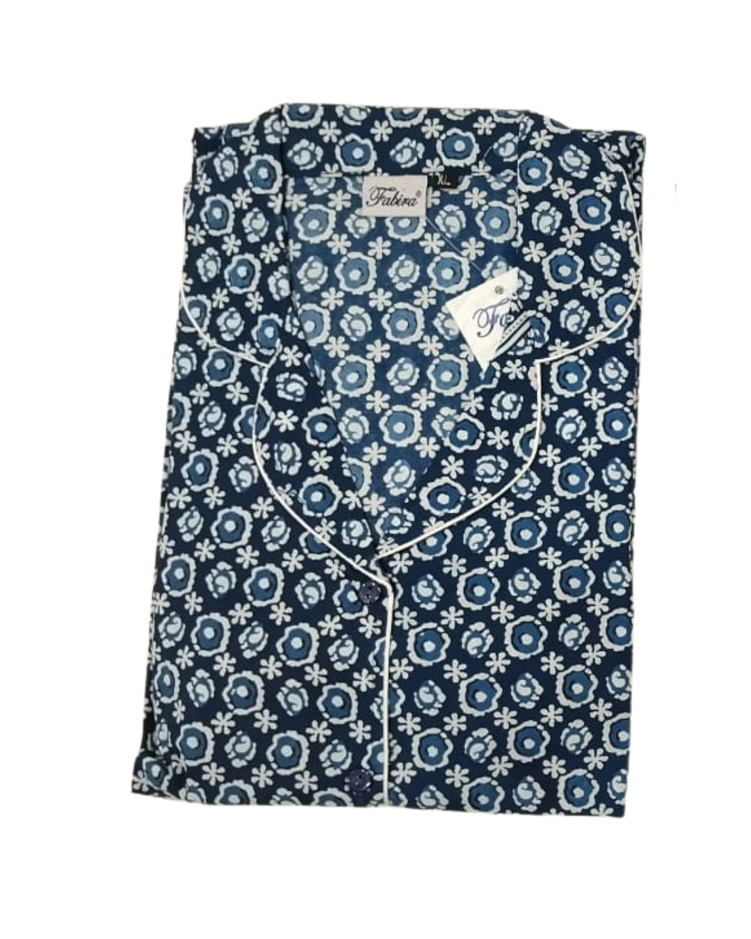 PAJAMA SET FRONT BUTTON COTTON XL - PJFBA8