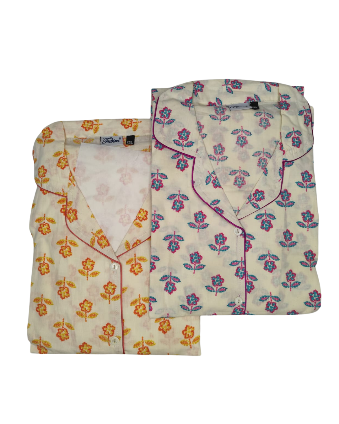 PAJAMA SET FRONT BUTTON COTTON 2XL - PJFBB10