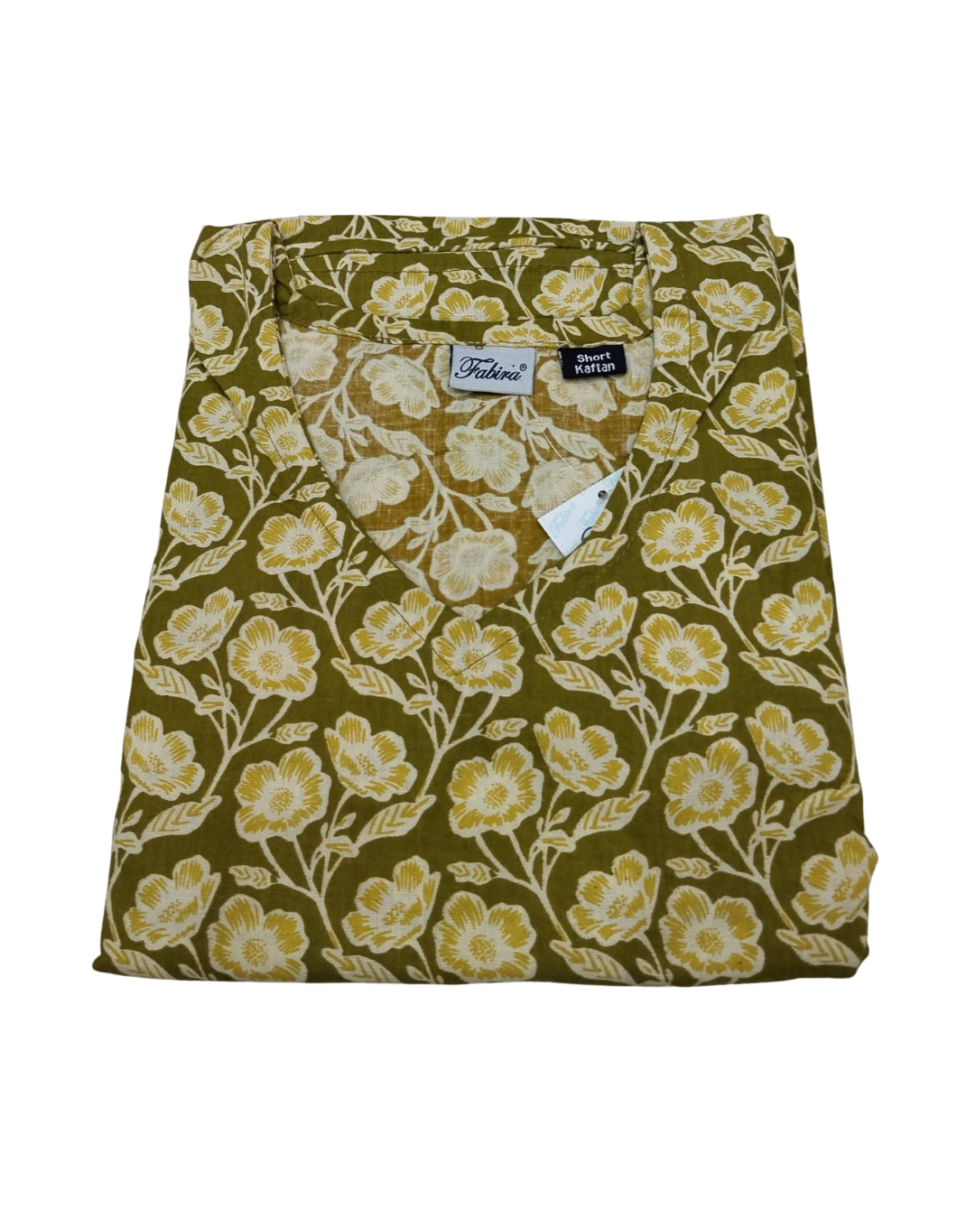 Half Khaftan – Big Floral print - Brown, Classic blue & Olive - SK14