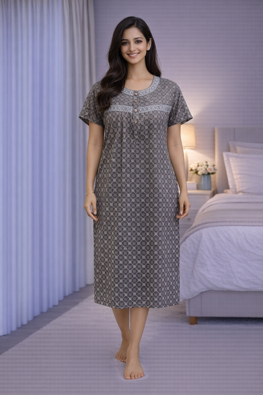 3/4 NIGHTY - DARK GREY - 201A - 109