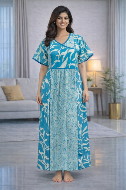 A - line Belt pattern XL - Koiri & Leafy print - Sea Green - 650B05