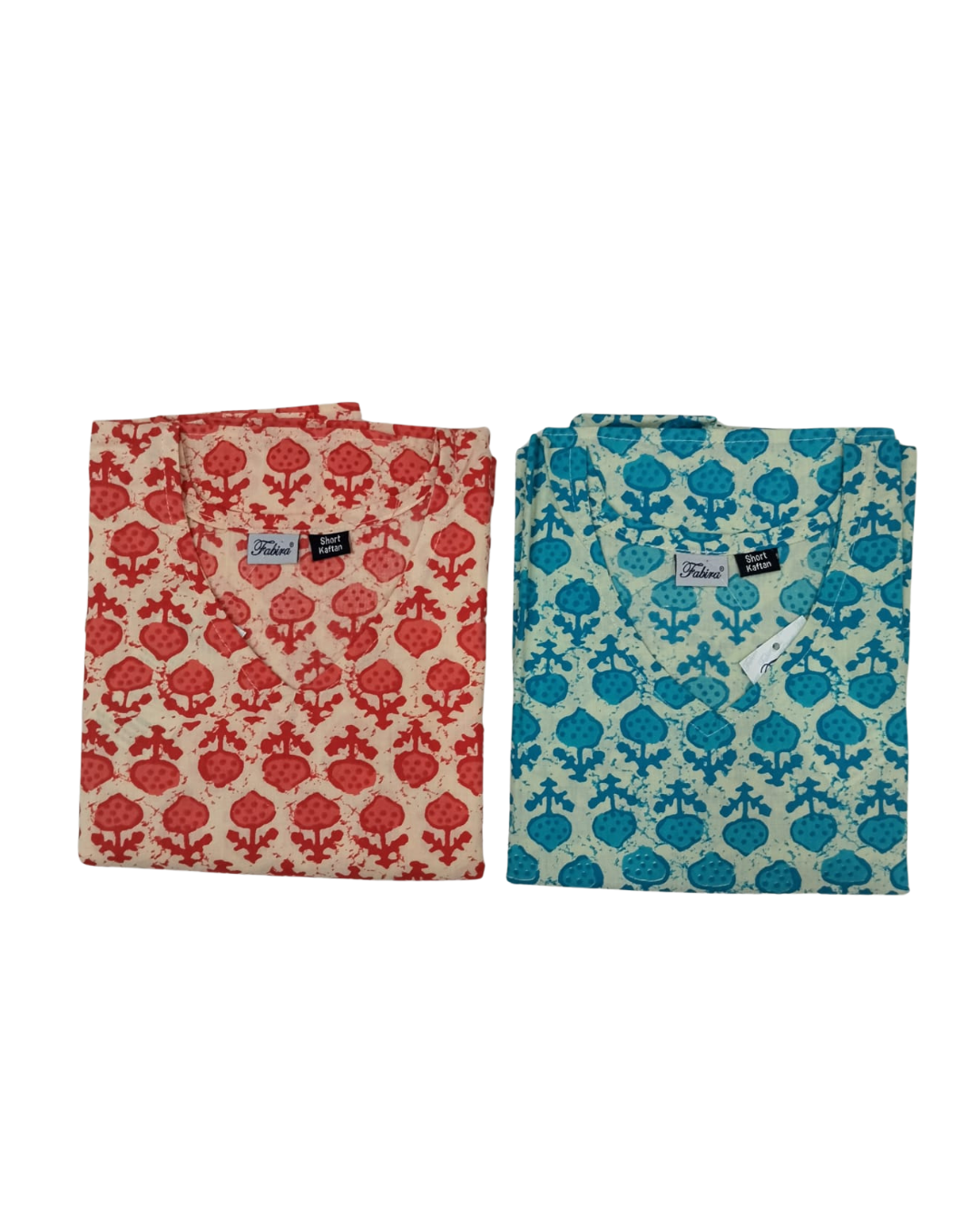 Half Khaftan – Motif print - Green, Orange & Blue - SK02