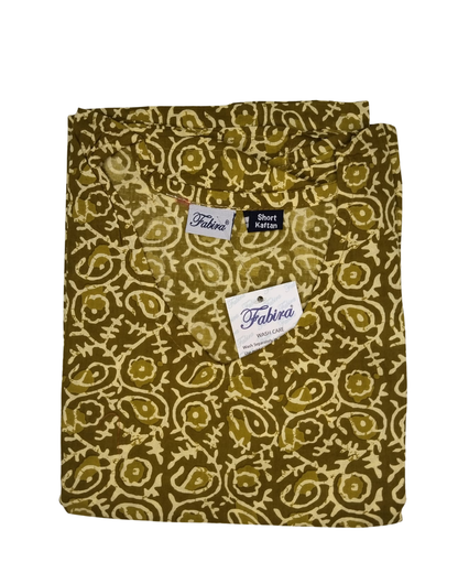 Half Khaftan – Geometric Paisley - Navy Blue & Green - SK02