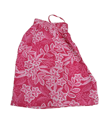 COTTON SHORTS CLUSTER FLORAL PRINT - PINK - SHC12