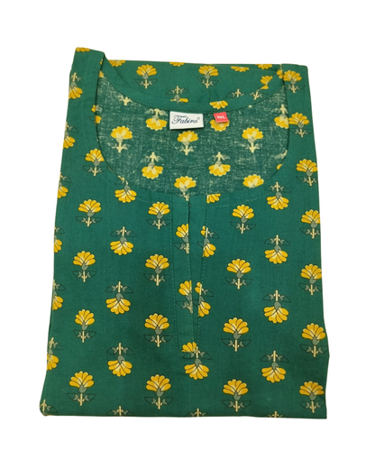 KURTI CORD SET PATTERN - MAROON & PINE GREEN - KNS04 - 3XL