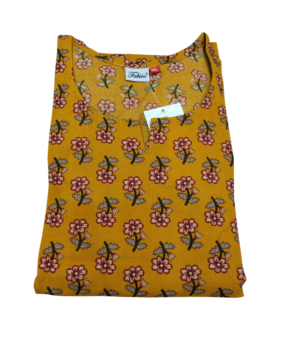 KURTI CORD SET PATTERN - DARK BLUE, BOTTLE GREEN, BROWN & MUSTARD - KNS03- XL & 2XL